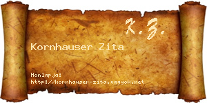 Kornhauser Zita névjegykártya